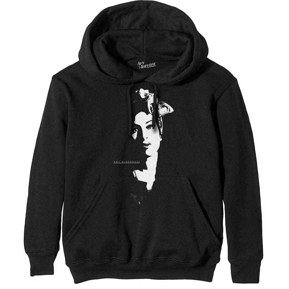 Hoodie - Amy Winehouse Scarf Portrait Black