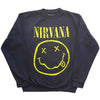 Sweatshirt - Nirvana Yellow Happy Face Navy Blue