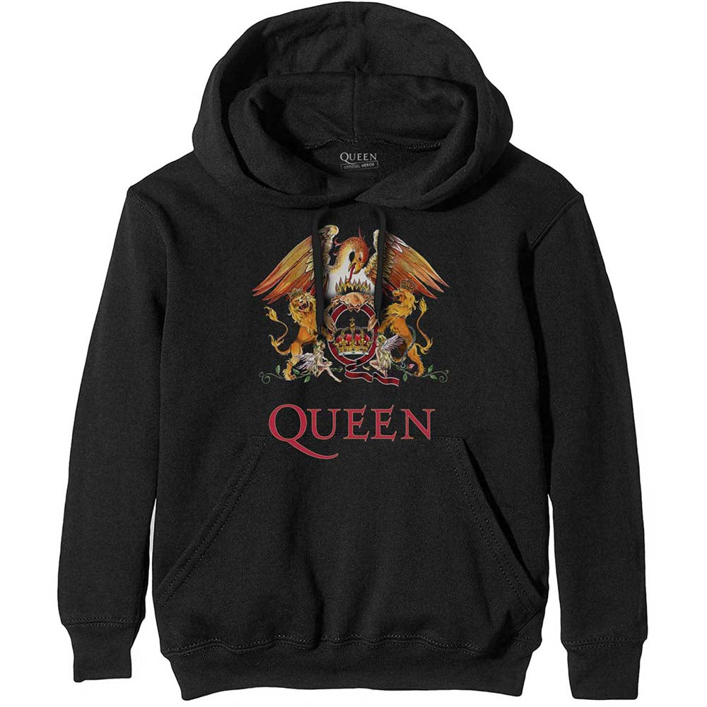 Hoodie - Queen Classic Crest Black