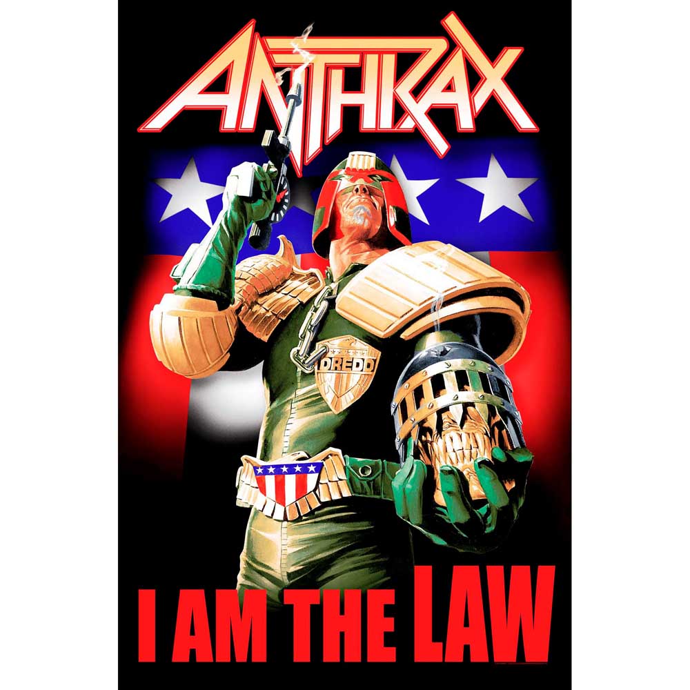 ANTHRAX TEXTILE POSTER: I AM THE LAW - Alleycats Music