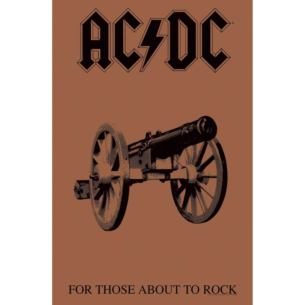 AC/DC TEXTILE POSTER: FOR THOSE ABOUT TO ROCK