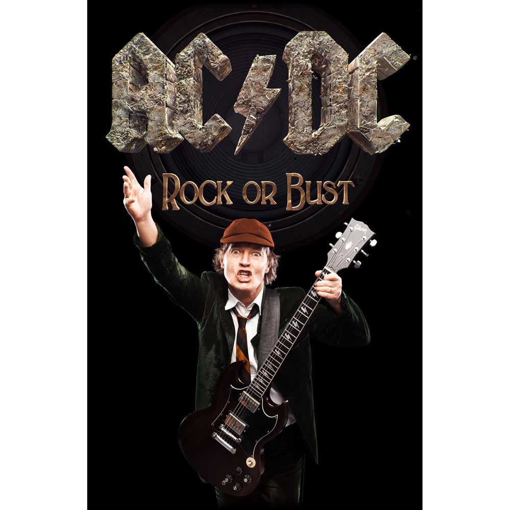 AC/DC TEXTILE POSTER: ROCK OR BUST / ANGUS