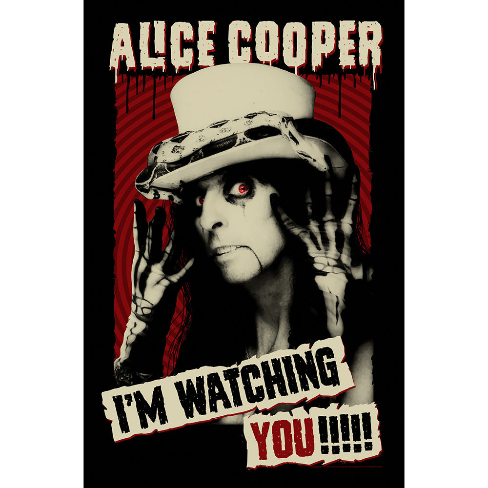 ALICE COOPER TEXTILE POSTER: I'M WATCHING YOU