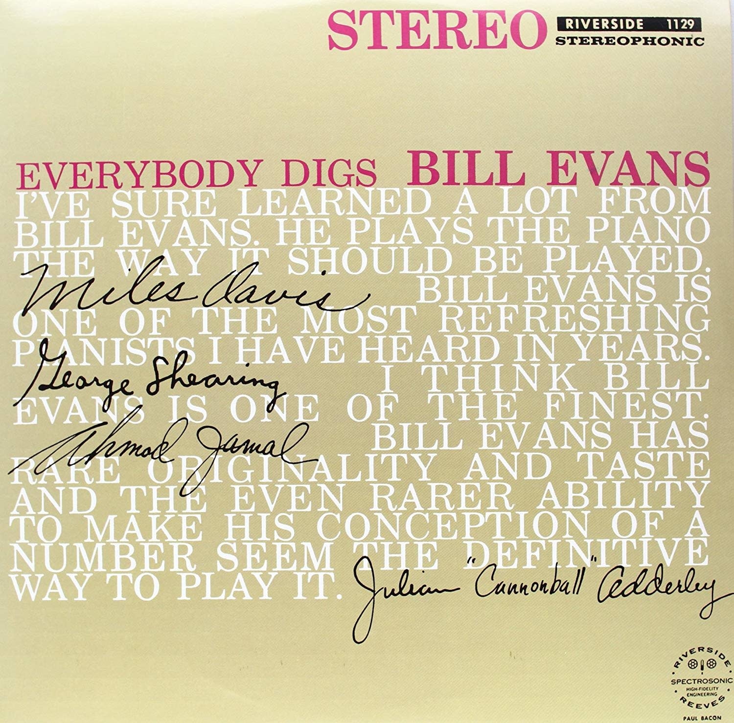 Bill Evans Trio - Everybody Digs Bill Evans (Vinyl LP)