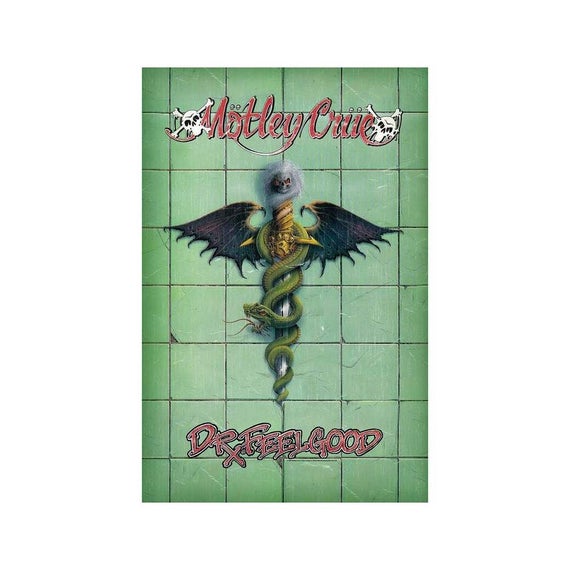 MOTLEY CRUE TEXTILE POSTER: Dr Feelgood